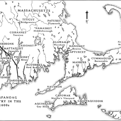 Map of Wampanoag Country in the 1600s